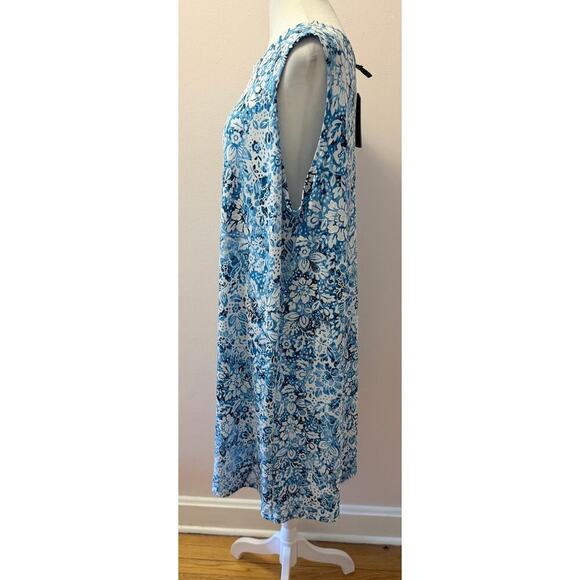 NWT Clara Sunwoo Textured Jewel Neck Printed Swing Dress Size 1X - Picture 4 of 6